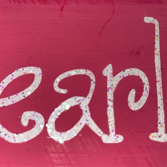 Wooden hanging princess sign w/tooth hook approx 35.5”x 3.5” - Picture 5 of 7